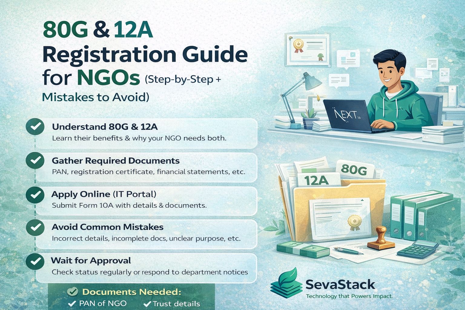 80G & 12A Registration Guide for NGOs (Step-by-Step + Mistakes to Avoid)