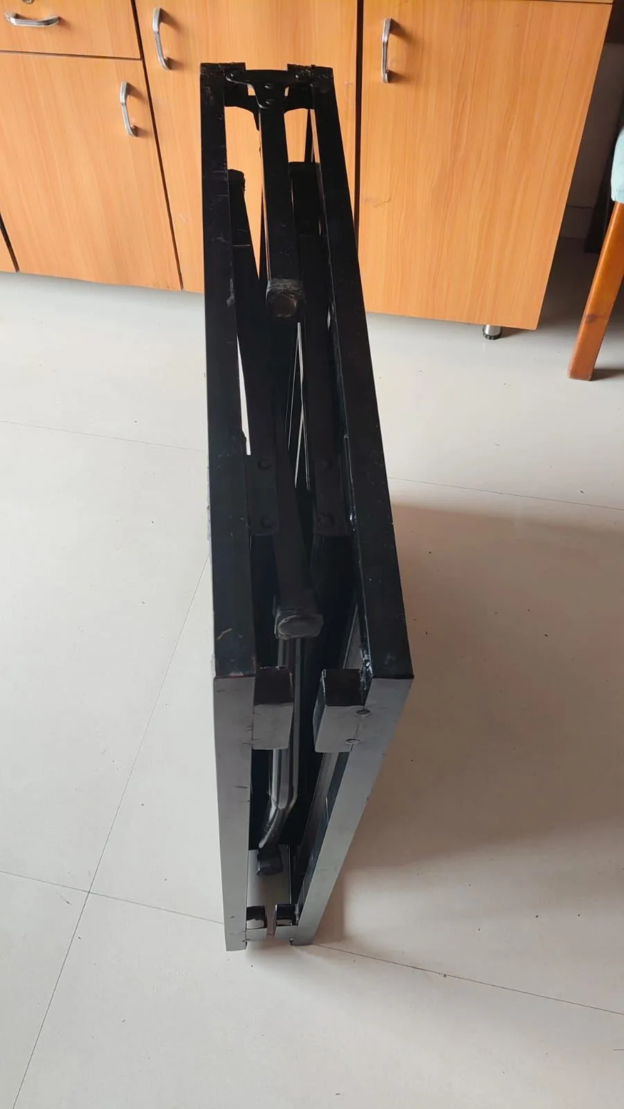 Foldable iron Single Bed with Fresh Mattress — photo 3