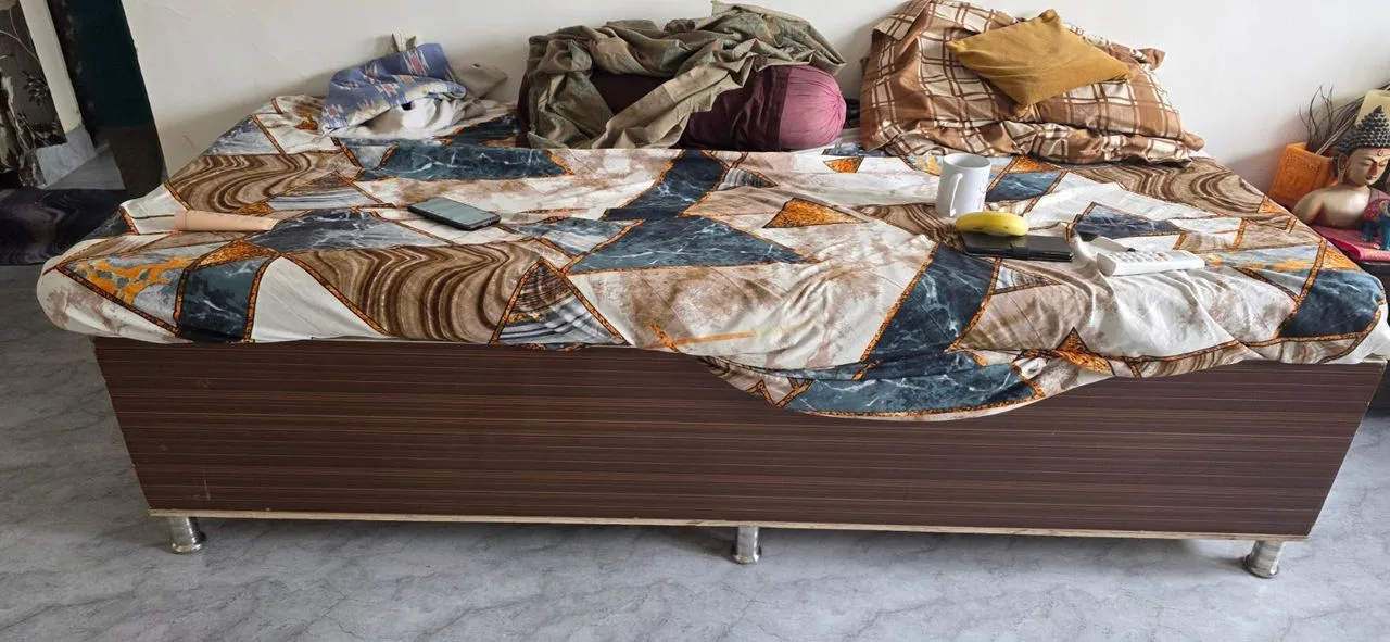 1 single bed with mattress 1 dressing table 1 cooking gas stove two side stands — photo 3
