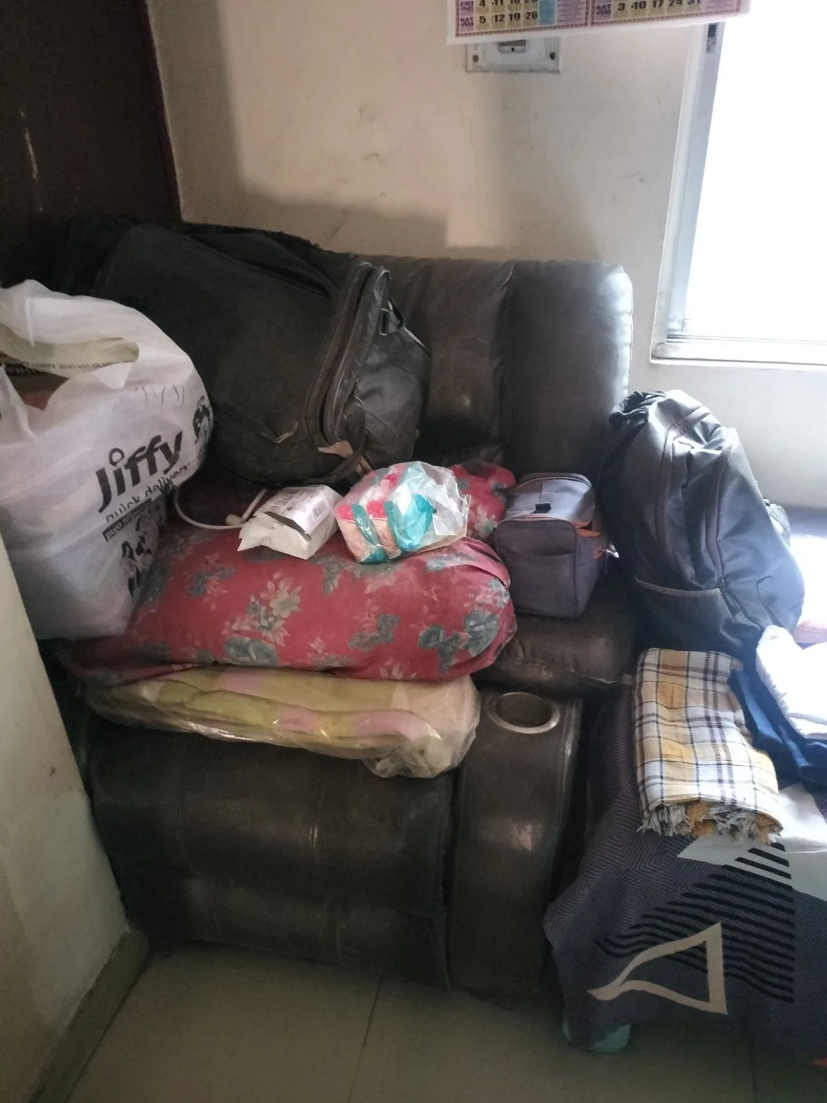 2 wooden chairs, 2 filled Bean Bags and 1 Recliner — photo 2